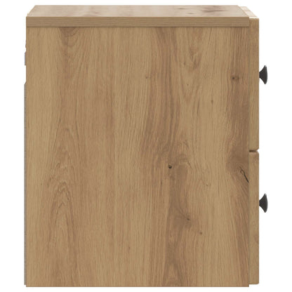 Mobiletto da notte a muro con cassetto 2 pcs Rovere Artigianale | homemem39
