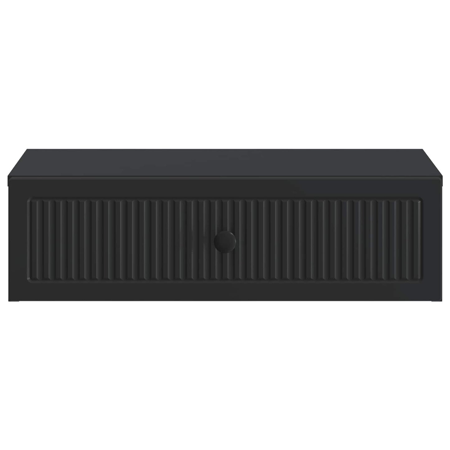 Tavolino da Parete Laterale Nero 59 x 34,5 x 17 cm