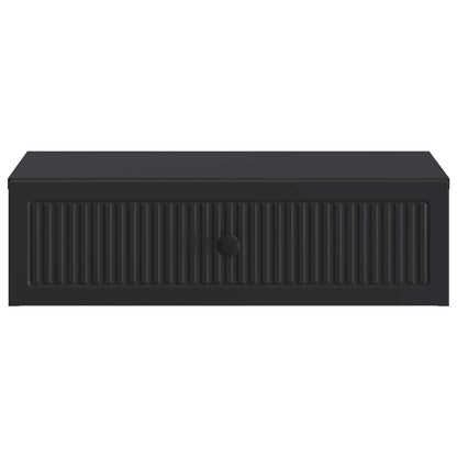 Tavolino da Parete Laterale Nero 59 x 34,5 x 17 cm