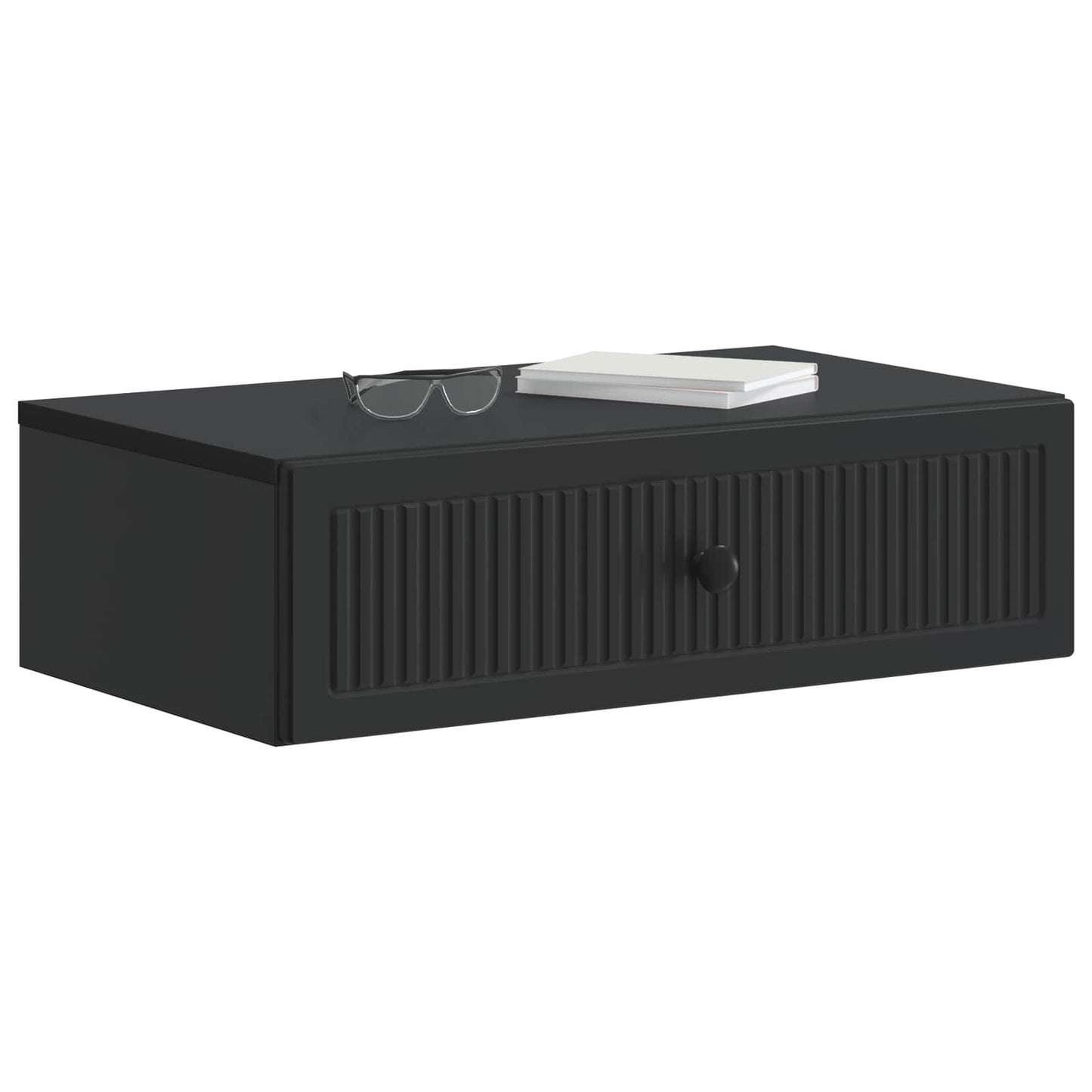 Tavolino da Parete Laterale Nero 59 x 34,5 x 17 cm | homemem39