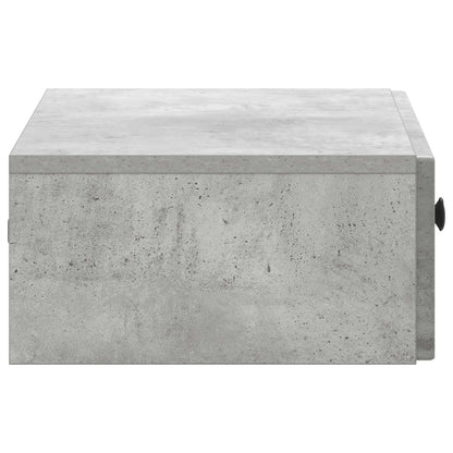 Tavolino da Parete Laterale Grigio Cemento 59 x 34,5 x 17 cm | homemem39