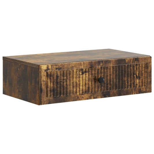 Tavolino da Parete Laterale Rovere Fumo 59 x 34,5 x 17 cm | homemem39