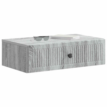 Tavolino da Parete Laterale Grigio Sonoma 59 x 34,5 x 17 cm | homemem39
