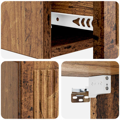 Tavolino da Parete Laterale Legno antico 59 x 34,5 x 17 cm