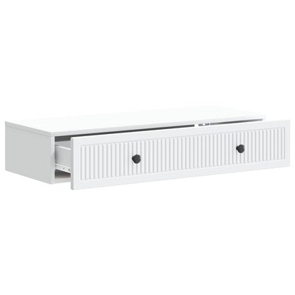Tavolino da Parete Laterale Bianco 87,5 x 34,5 x 17 cm | homemem39