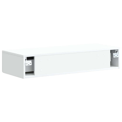 Tavolino da Parete Laterale Bianco 87,5 x 34,5 x 17 cm