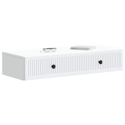 Tavolino da Parete Laterale Bianco 87,5 x 34,5 x 17 cm | homemem39