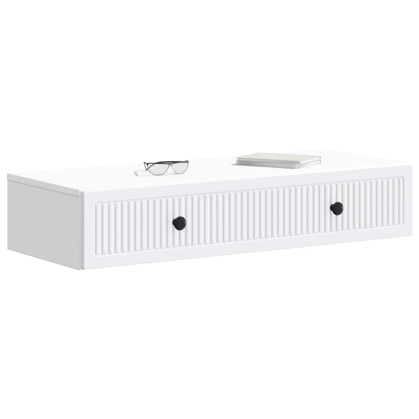 Tavolino da Parete Laterale Bianco 87,5 x 34,5 x 17 cm