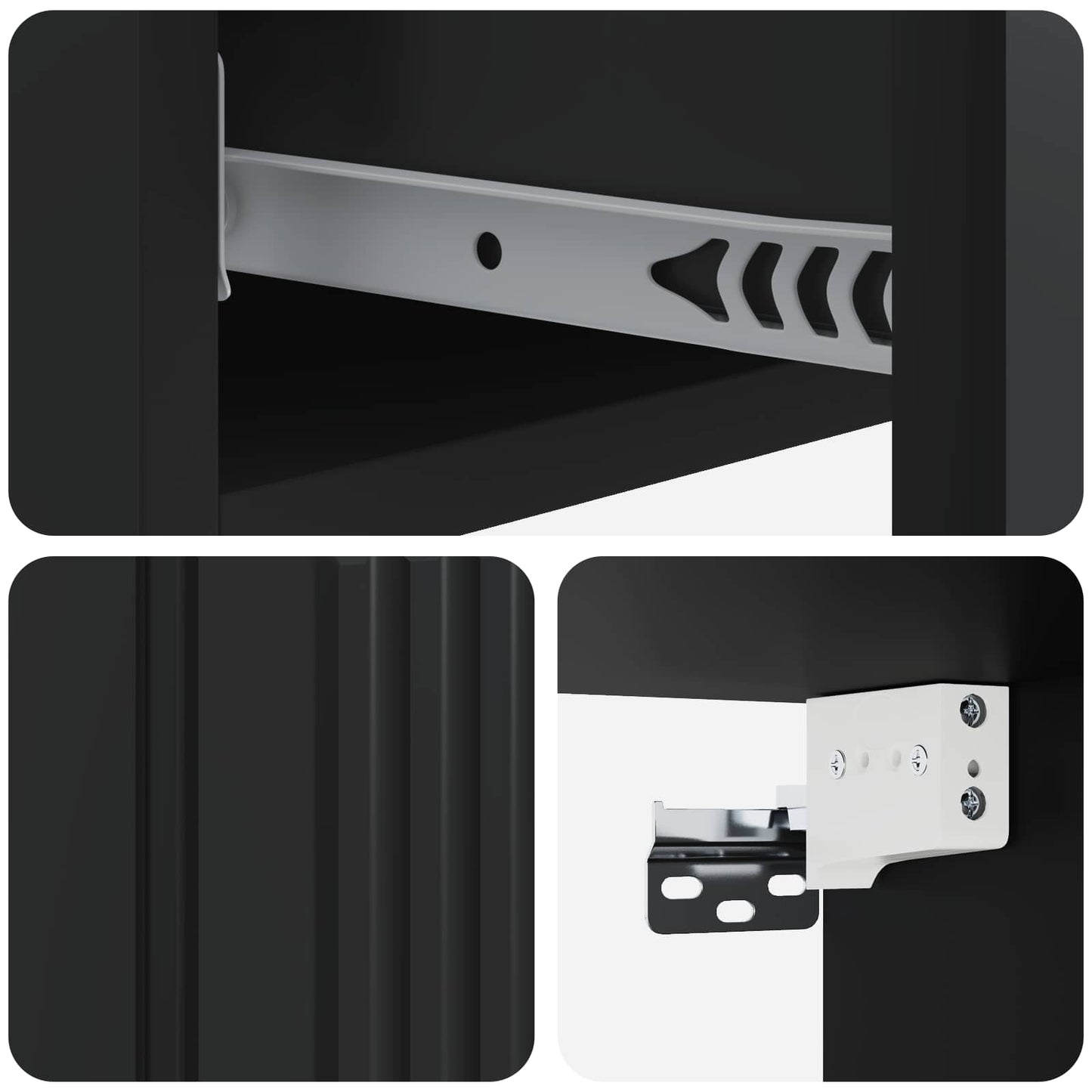Tavolino da Parete Laterale Nero 87,5 x 34,5 x 17 cm | homemem39