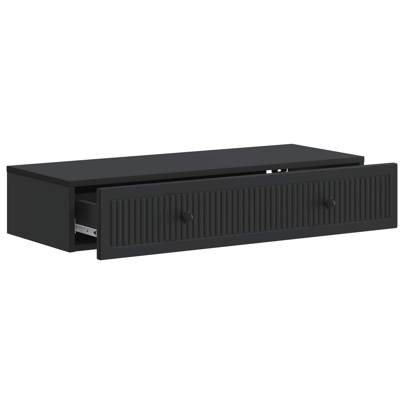 Tavolino da Parete Laterale Nero 87,5 x 34,5 x 17 cm | homemem39