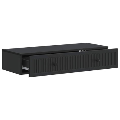 Tavolino da Parete Laterale Nero 87,5 x 34,5 x 17 cm | homemem39