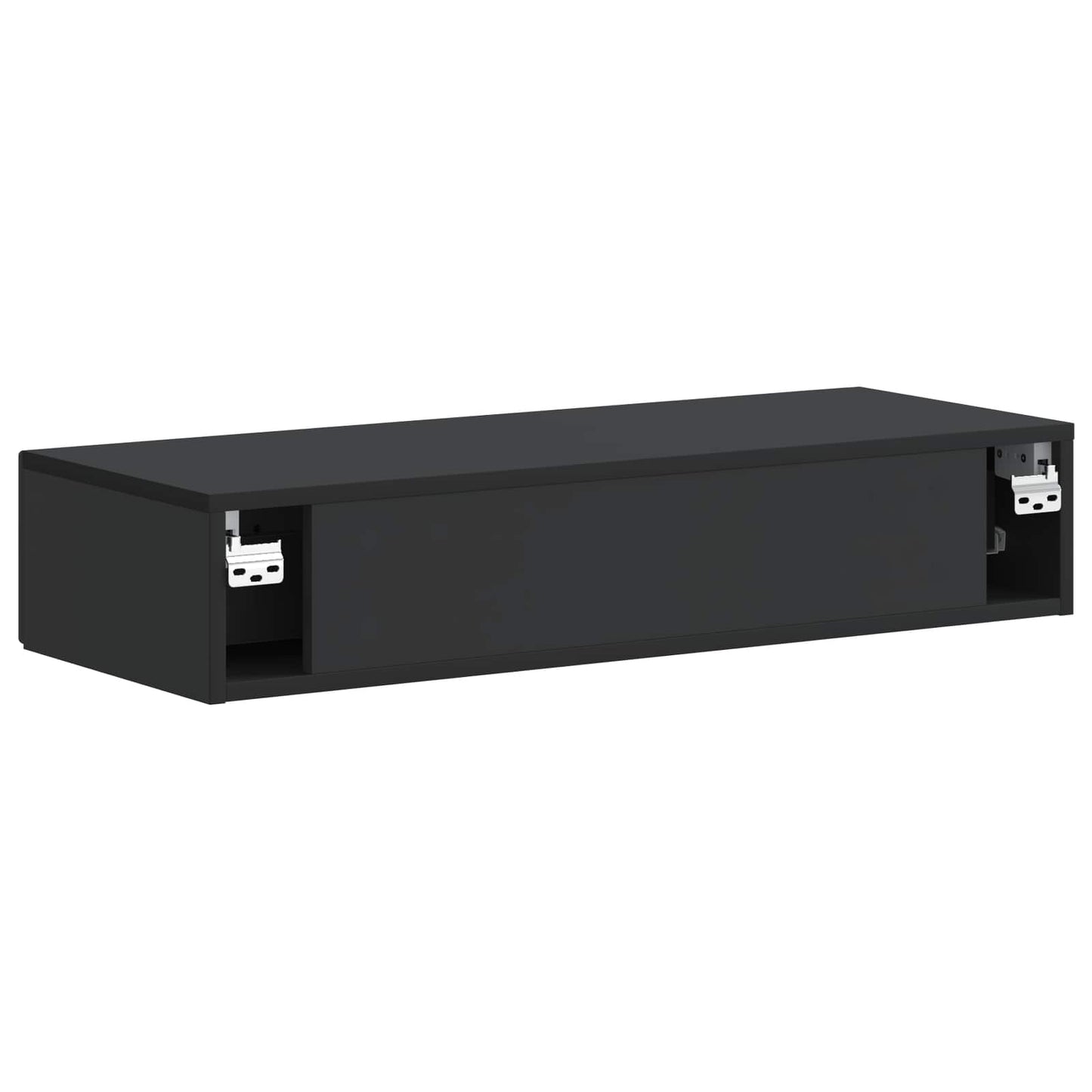 Tavolino da Parete Laterale Nero 87,5 x 34,5 x 17 cm