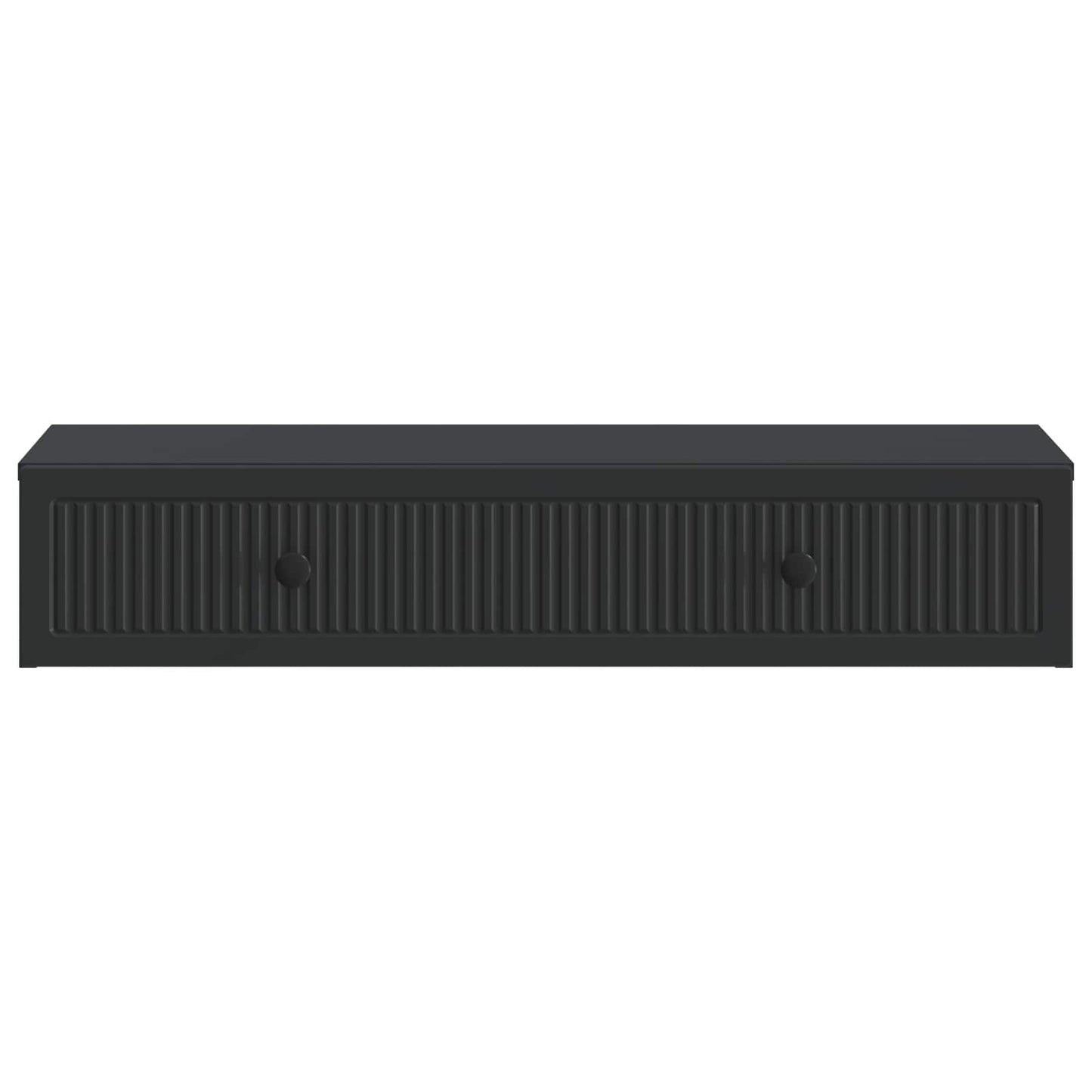 Tavolino da Parete Laterale Nero 87,5 x 34,5 x 17 cm