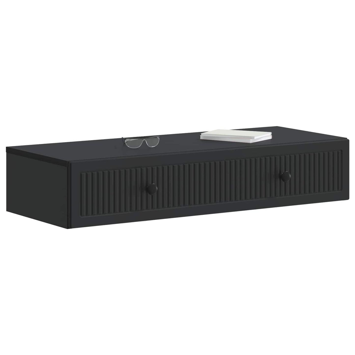 Tavolino da Parete Laterale Nero 87,5 x 34,5 x 17 cm | homemem39
