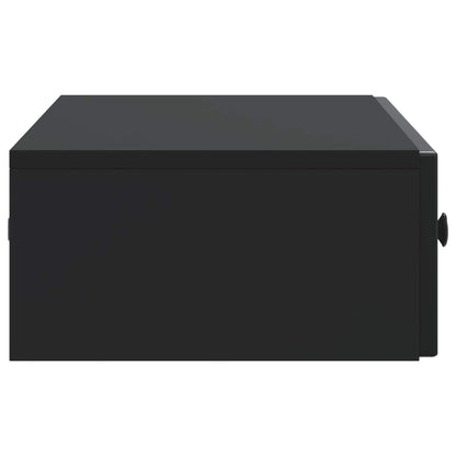 Tavolino da Parete Laterale Nero 87,5 x 34,5 x 17 cm