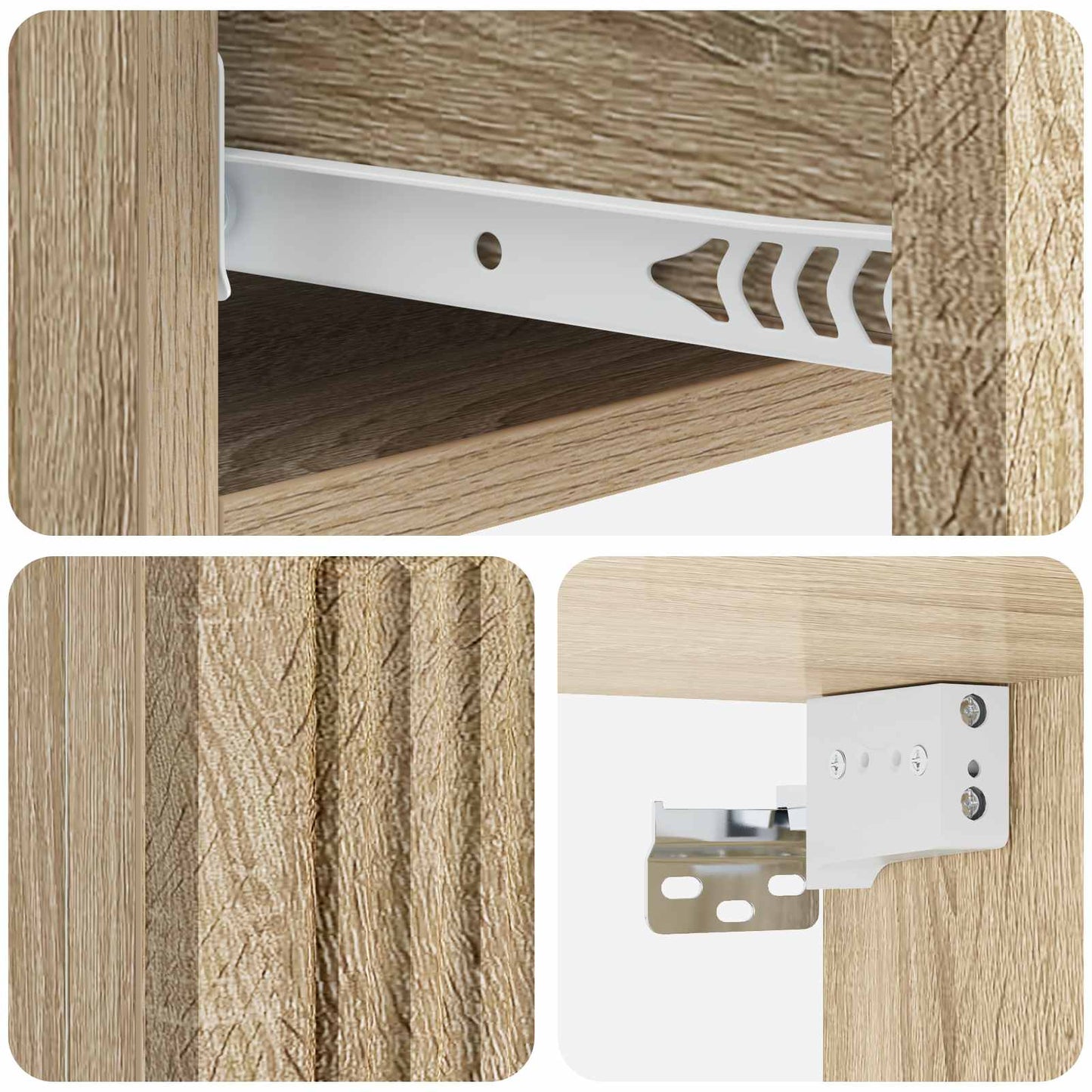 Tavolino da Parete Laterale Rovere Sonoma 87,5 x 34,5 x 17 cm | homemem39