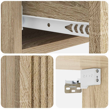 Tavolino da Parete Laterale Rovere Sonoma 87,5 x 34,5 x 17 cm | homemem39