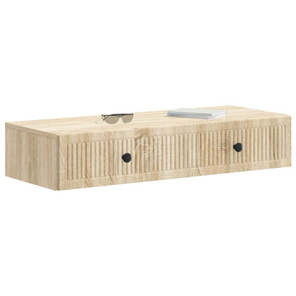 Tavolino da Parete Laterale Rovere Sonoma 87,5 x 34,5 x 17 cm | homemem39