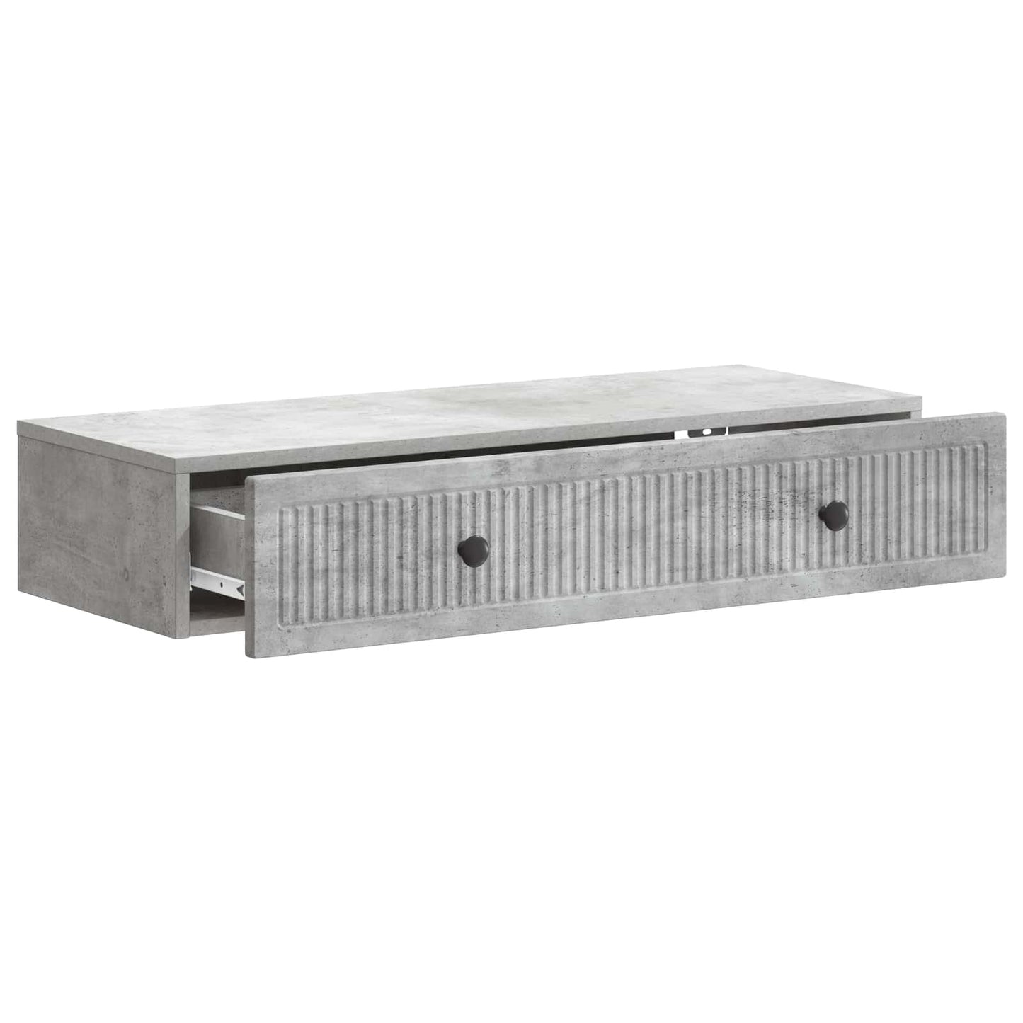Tavolino da Parete Laterale Grigio Cemento 87,5 x 34,5 x 17 cm | homemem39