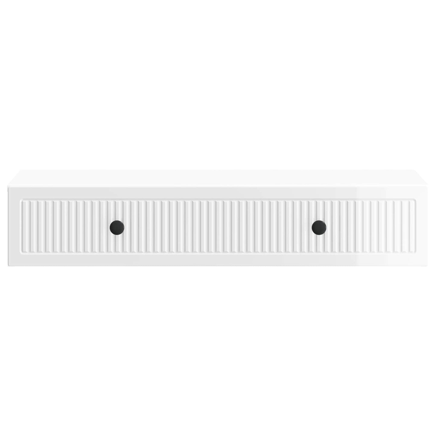 Tavolino da Parete Laterale Bianco Lucido 87,5 x 34,5 x 17 cm | homemem39
