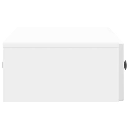 Tavolino da Parete Laterale Bianco Lucido 87,5 x 34,5 x 17 cm | homemem39
