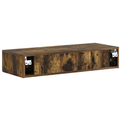 Tavolino da Parete Laterale Rovere Fumo 87,5 x 34,5 x 17 cm | homemem39