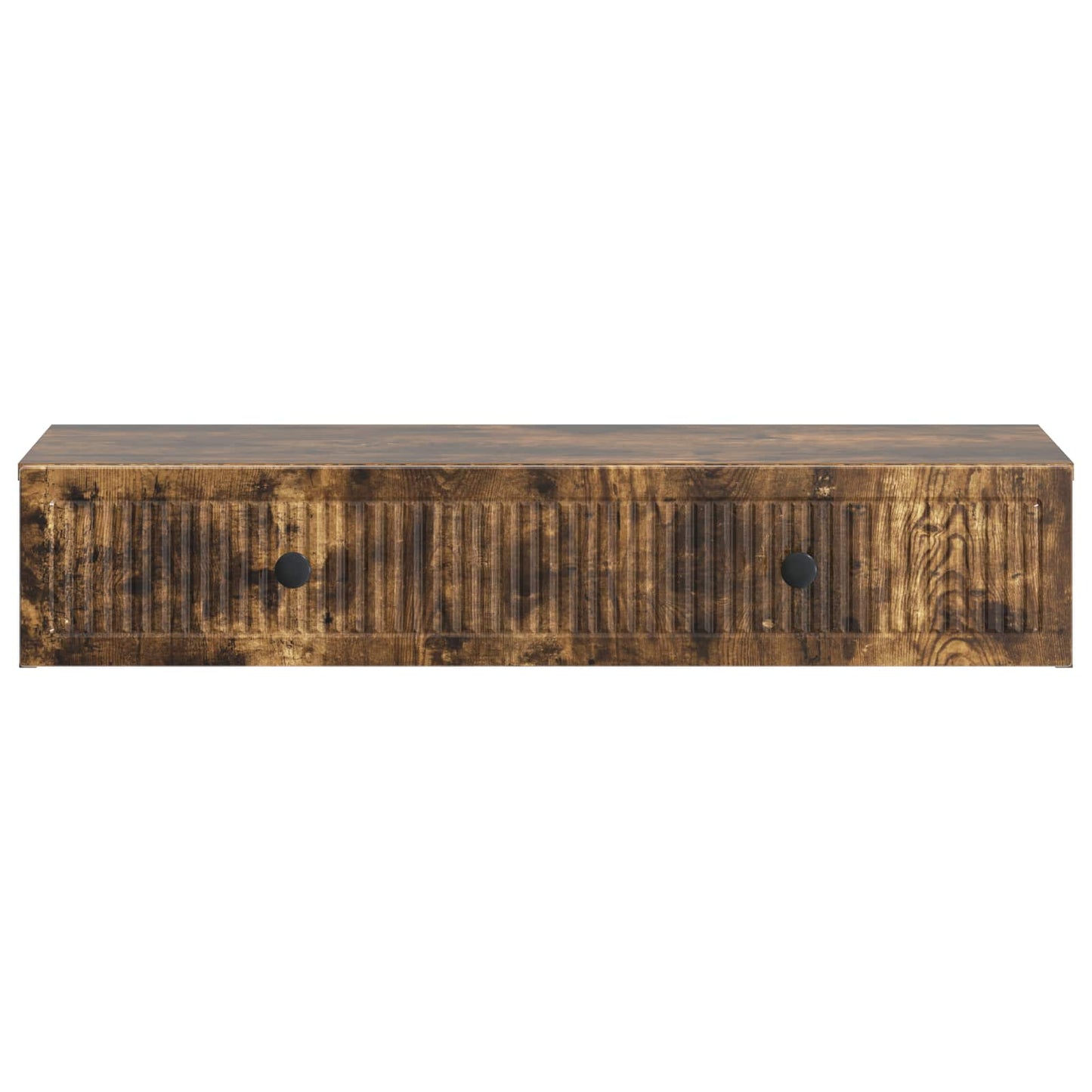 Tavolino da Parete Laterale Rovere Fumo 87,5 x 34,5 x 17 cm