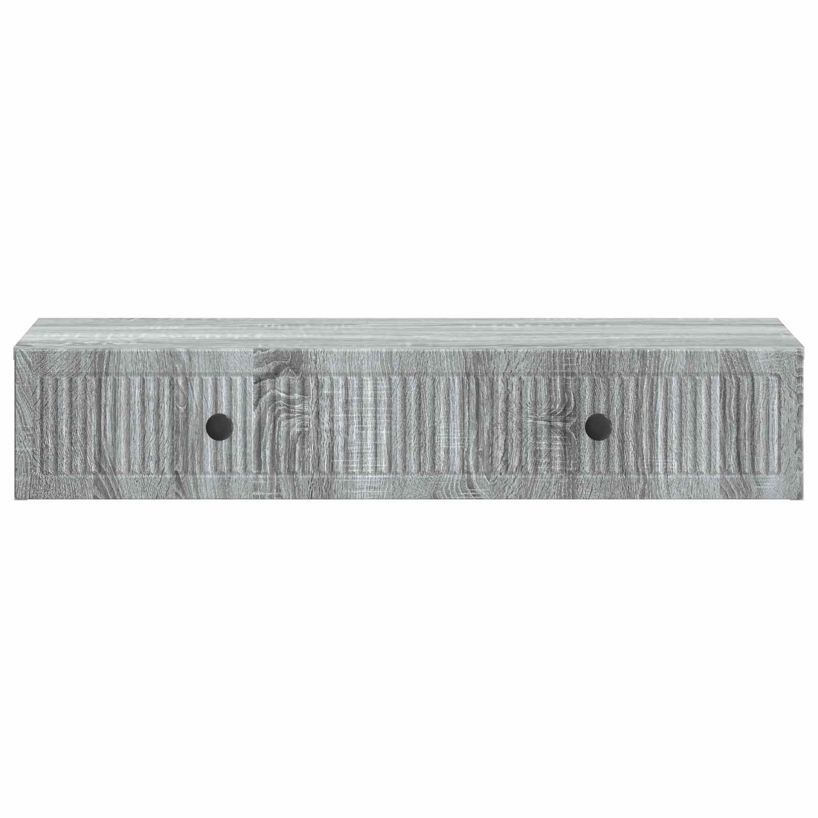 Tavolino da Parete Laterale Grigio Sonoma 87,5 x 34,5 x 17 cm | homemem39