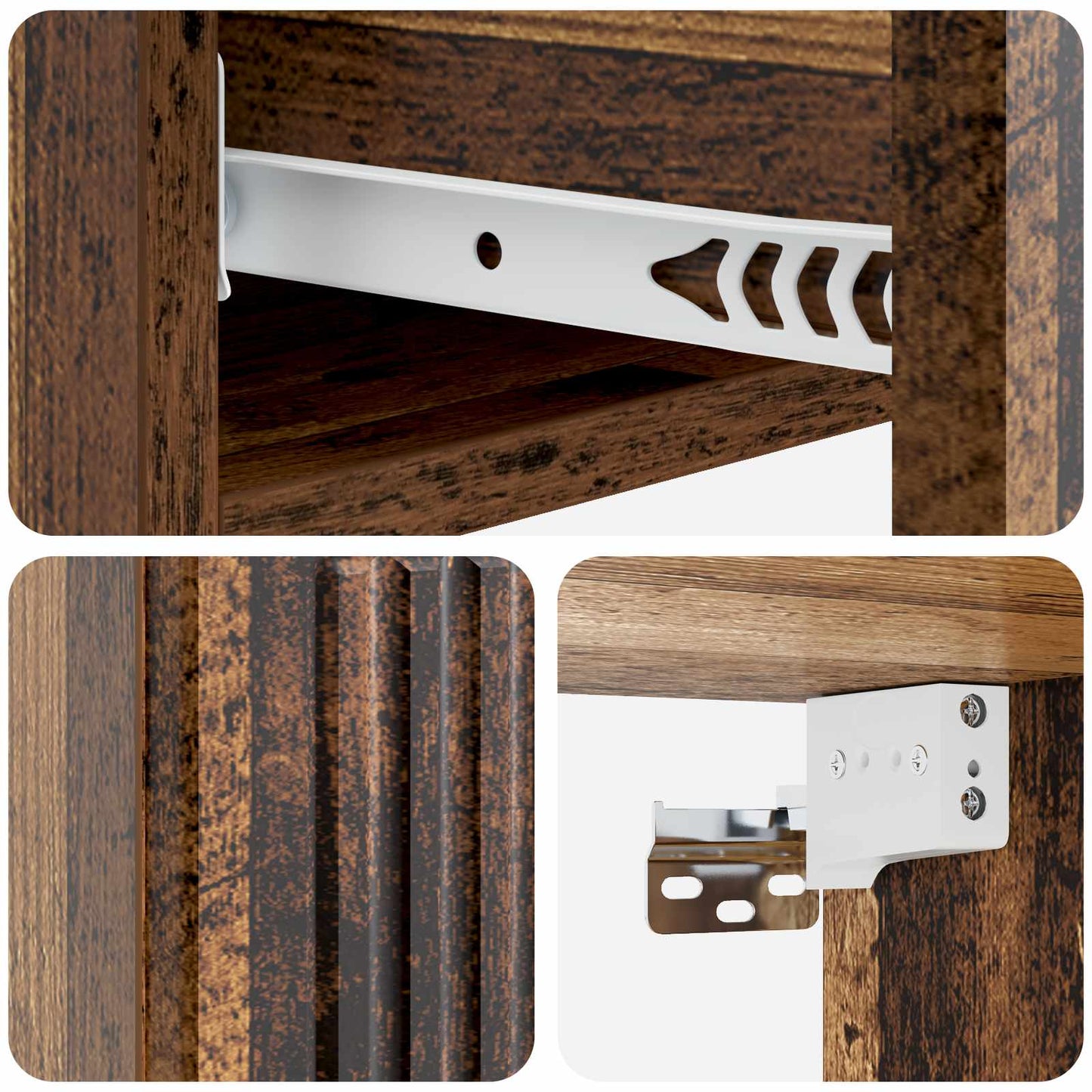 Tavolino da Parete Laterale Legno antico 87,5 x 34,5 x 17 cm