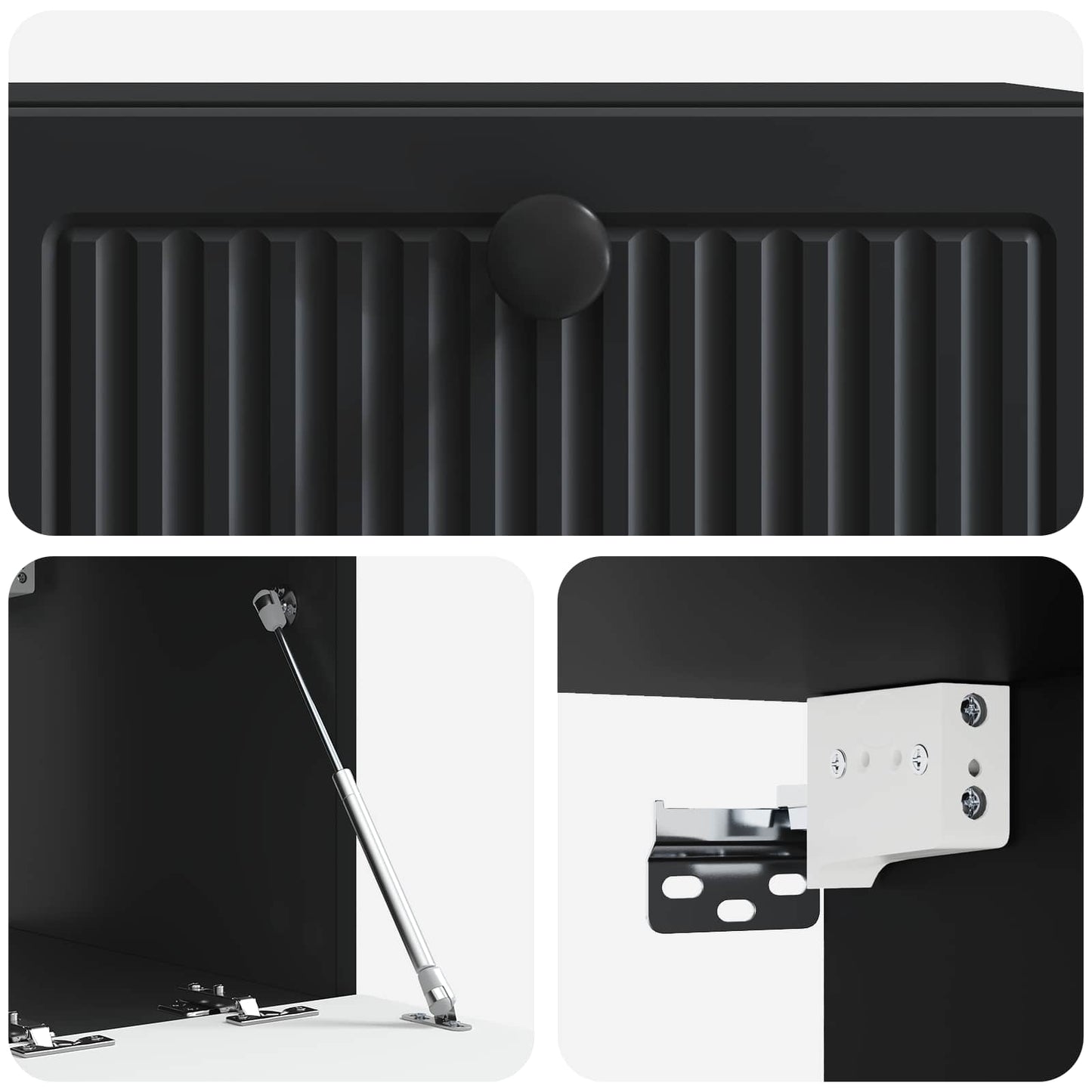 Mobile Porta TV da Muro Nero 59,5 x 41 x 30 cm | homemem39