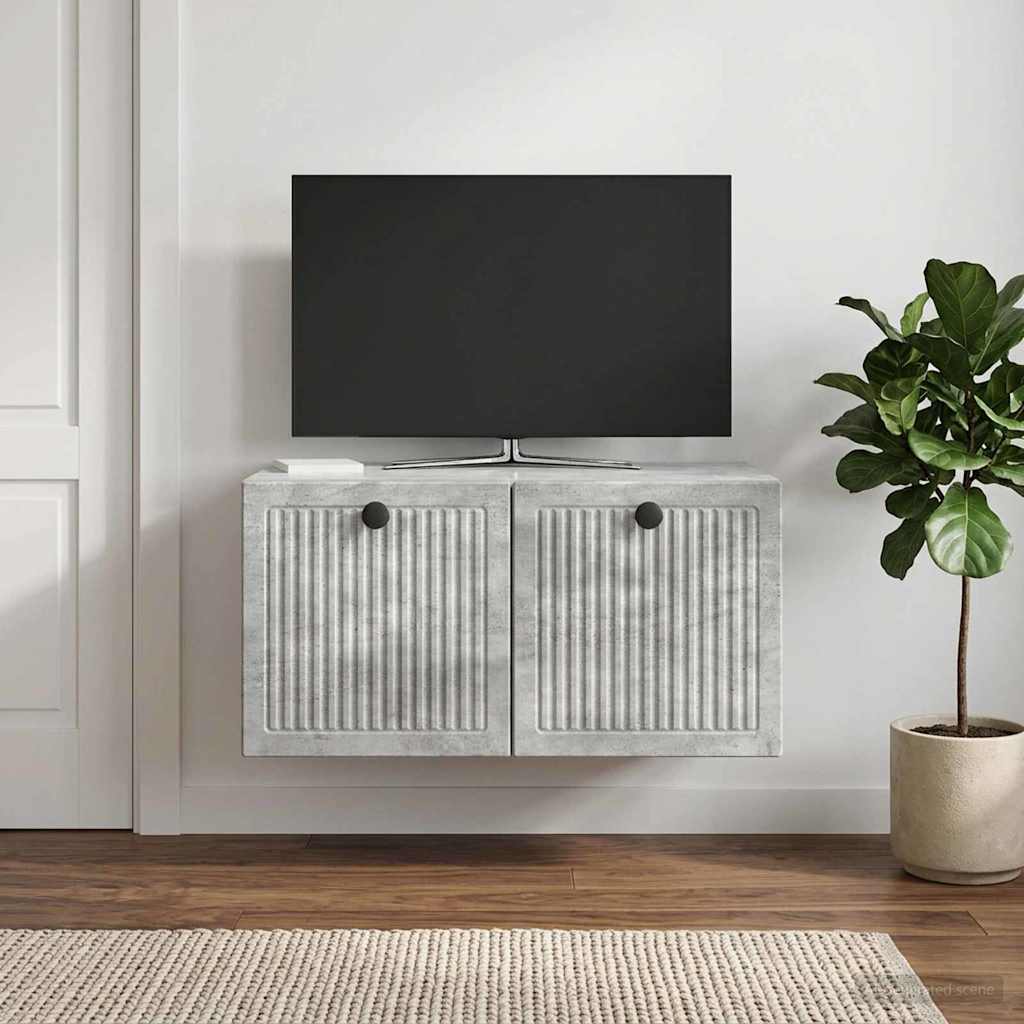 Mobile Porta TV da Muro Grigio Cemento 59,5 x 41 x 30 cm