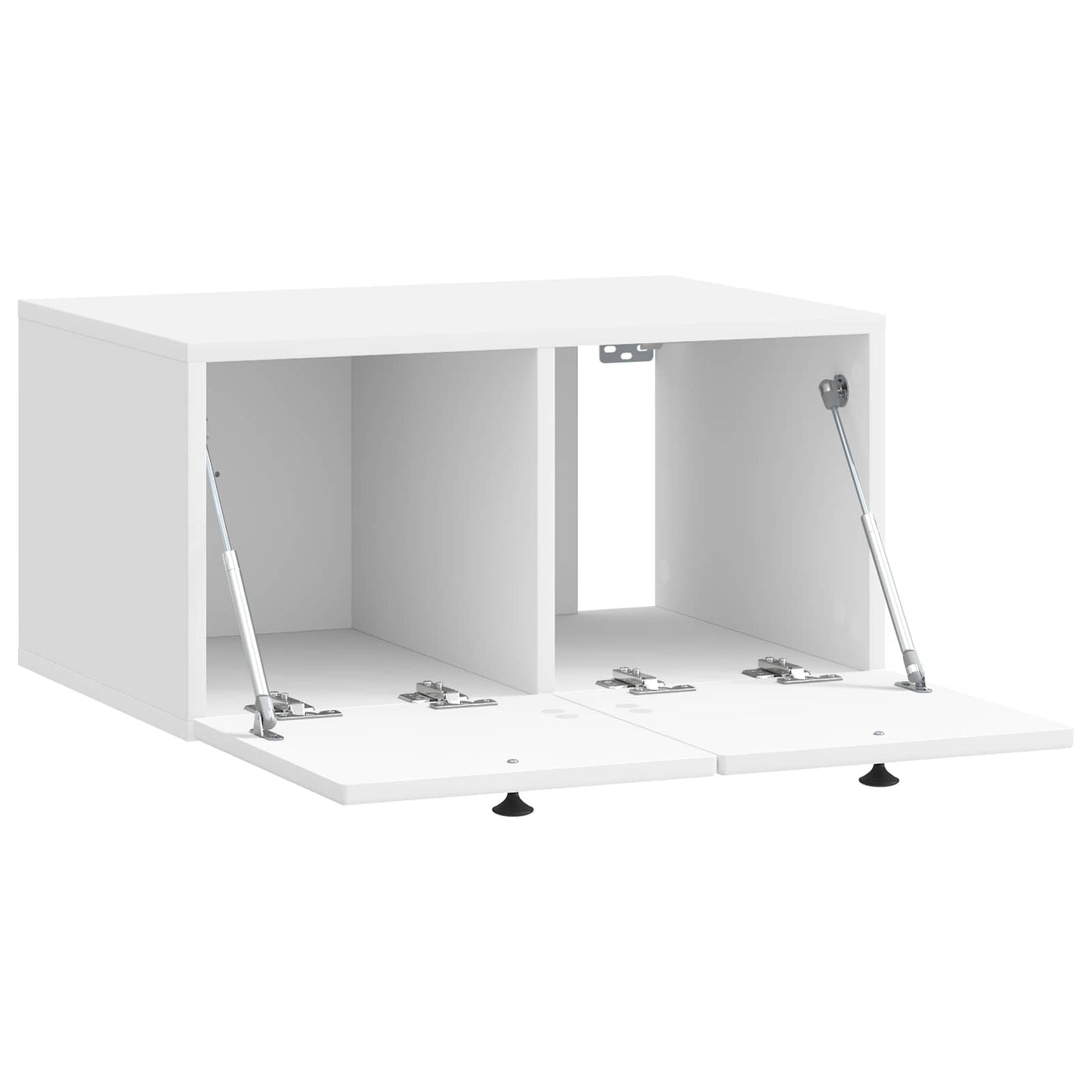 Mobile Porta TV da Muro Bianco Lucido 59,5 x 41 x 30 cm