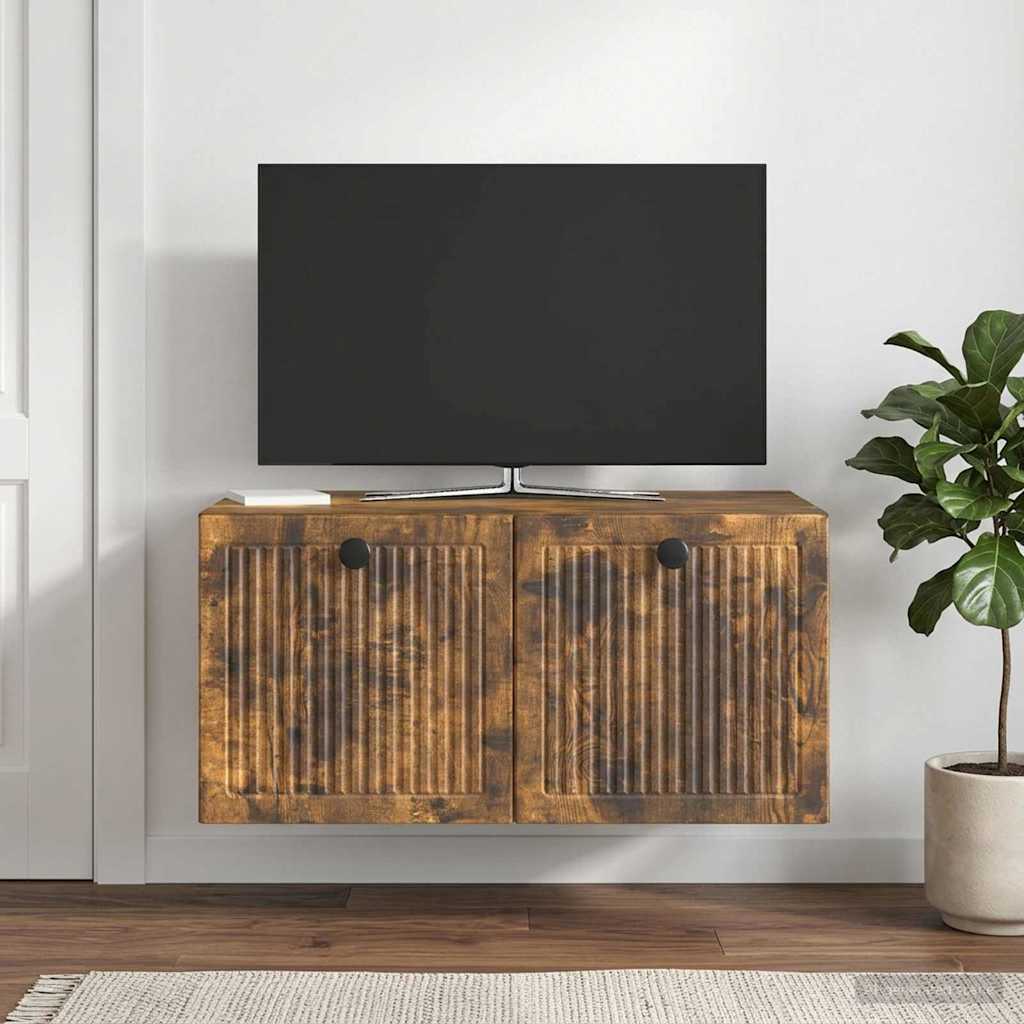 Mobile Porta TV da Muro Rovere Fumo 59,5 x 41 x 30 cm