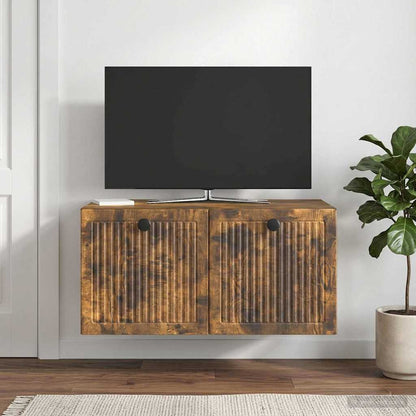 Mobile Porta TV da Muro Rovere Fumo 59,5 x 41 x 30 cm