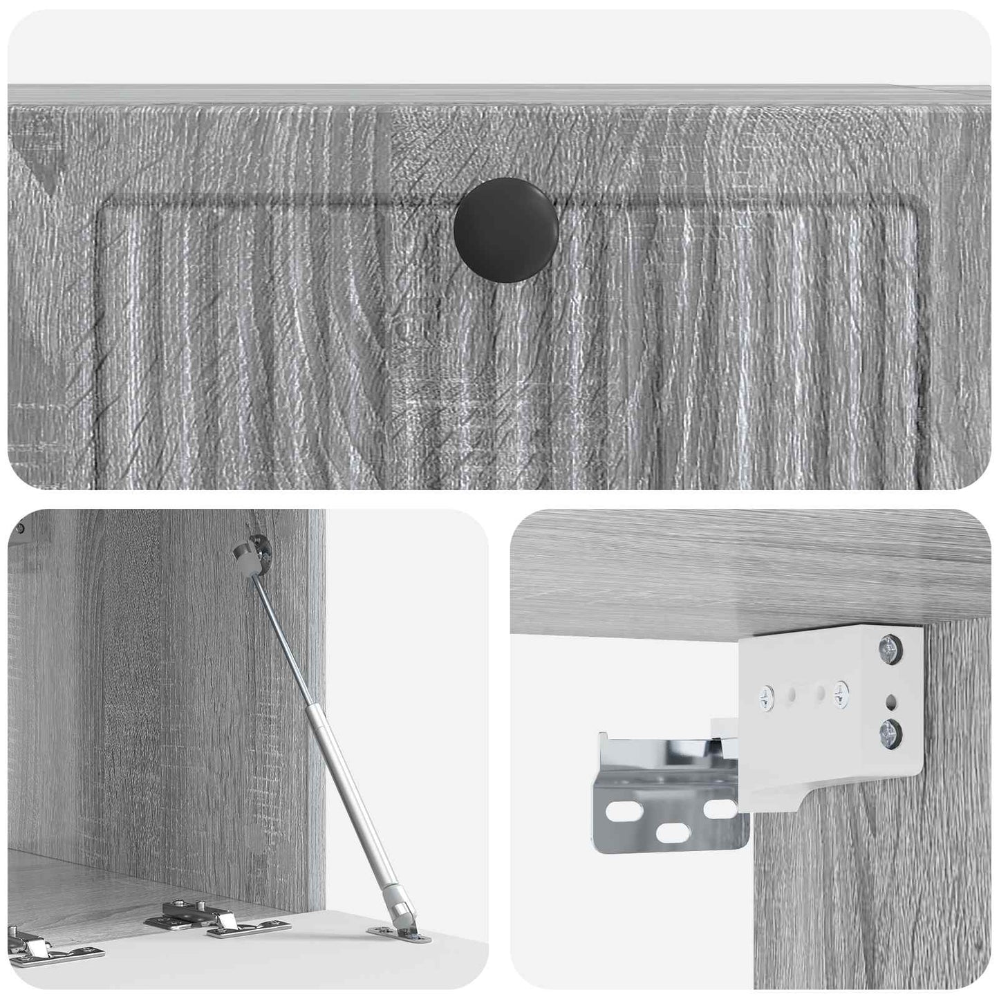 Mobile Porta TV da Muro Grigio Sonoma 59,5 x 41 x 30 cm