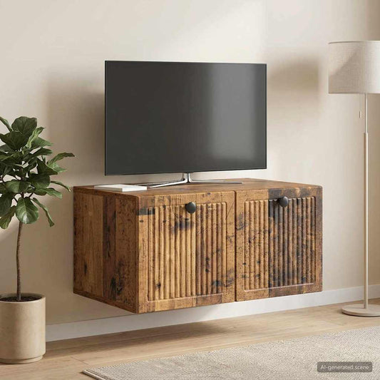 Mobile Porta TV da Muro Legno antico 59,5 x 41 x 30 cm