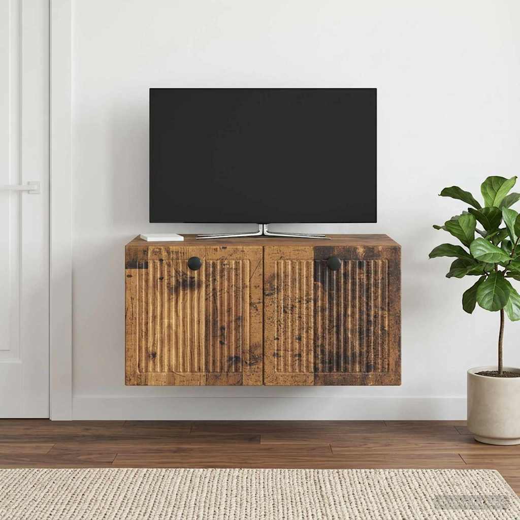 Mobile Porta TV da Muro Legno antico 59,5 x 41 x 30 cm