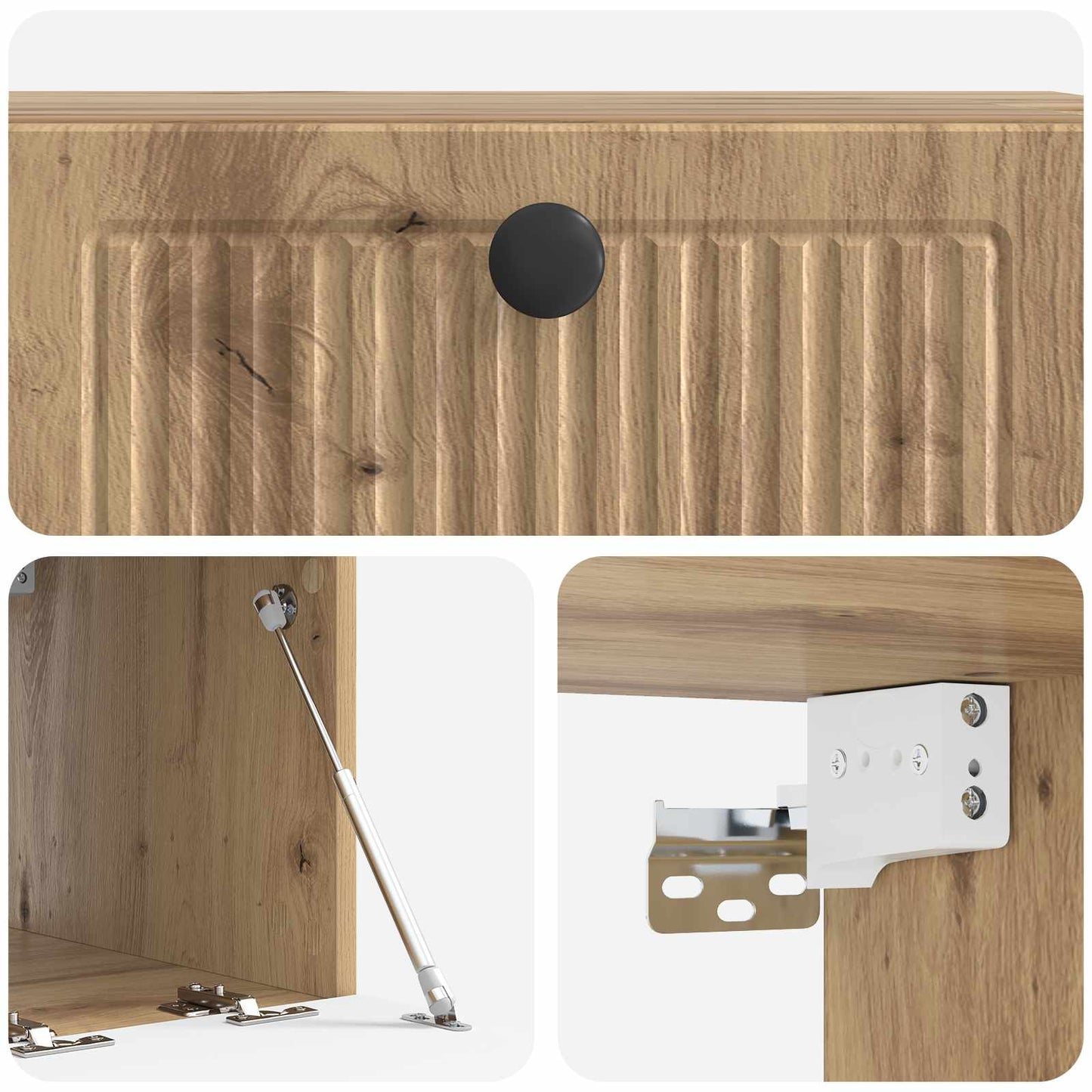 Mobile Porta TV da Muro Rovere Artigianale 59,5 x 41 x 30 cm | homemem39