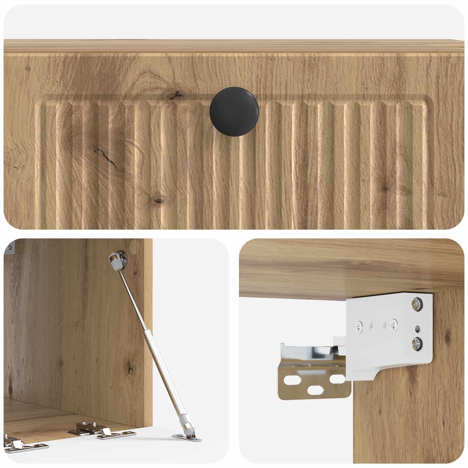 Mobile Porta TV da Muro Rovere Artigianale 59,5 x 41 x 30 cm | homemem39