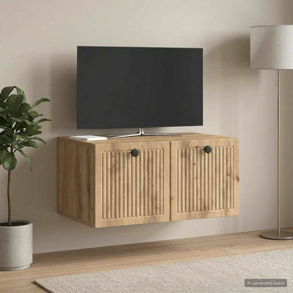 Mobile Porta TV da Muro Rovere Artigianale 59,5 x 41 x 30 cm