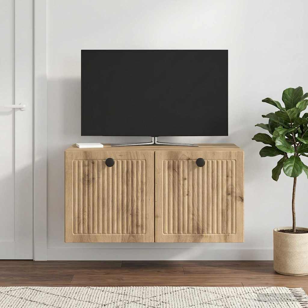Mobile Porta TV da Muro Rovere Artigianale 59,5 x 41 x 30 cm