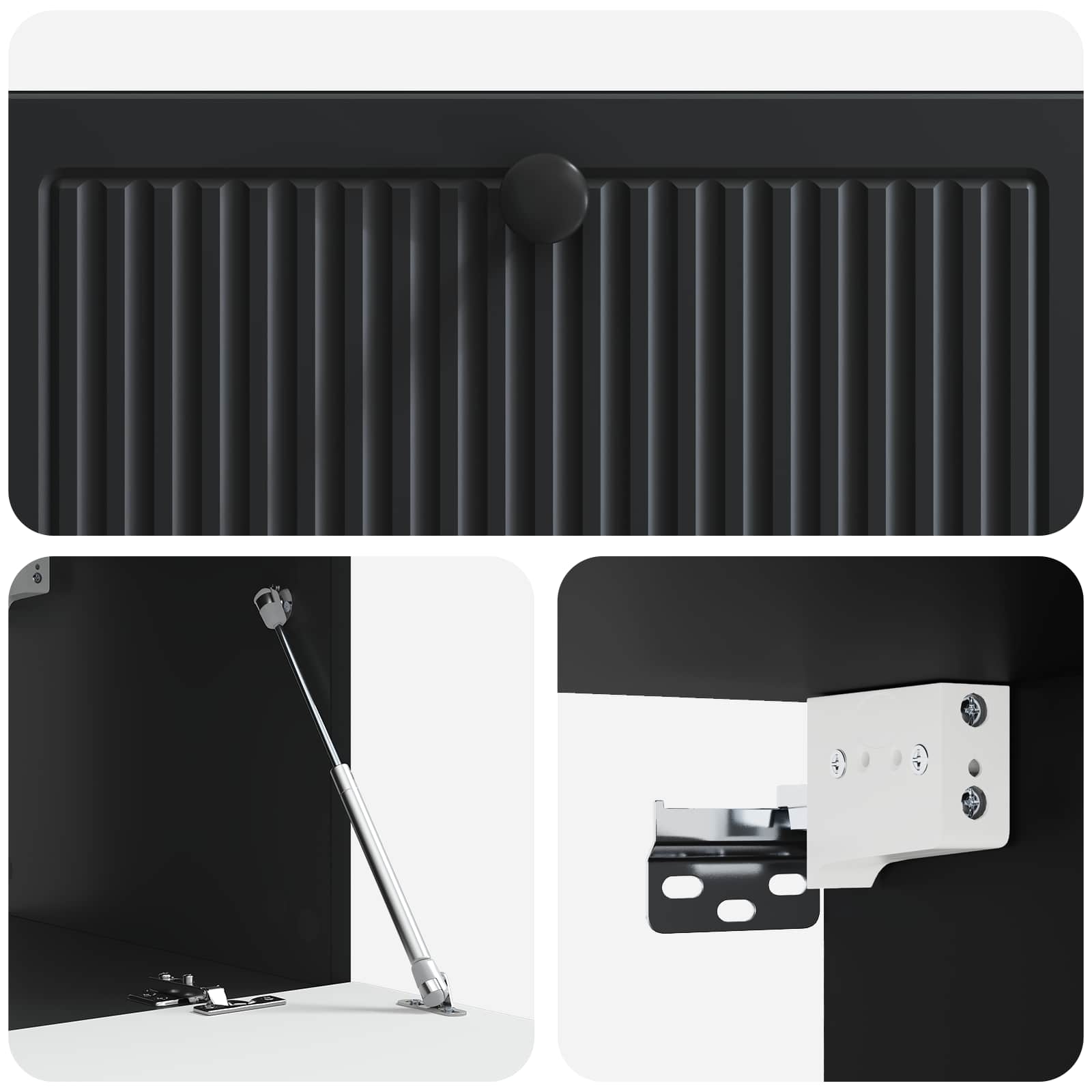 Mobile Porta TV da Muro Nero 78,5 x 41 x 30 cm | homemem39
