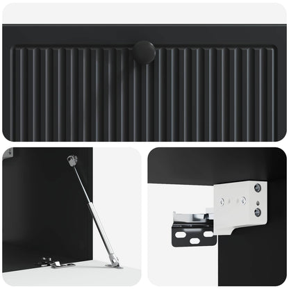 Mobile Porta TV da Muro Nero 78,5 x 41 x 30 cm