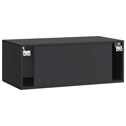 Mobile Porta TV da Muro Nero 78,5 x 41 x 30 cm | homemem39