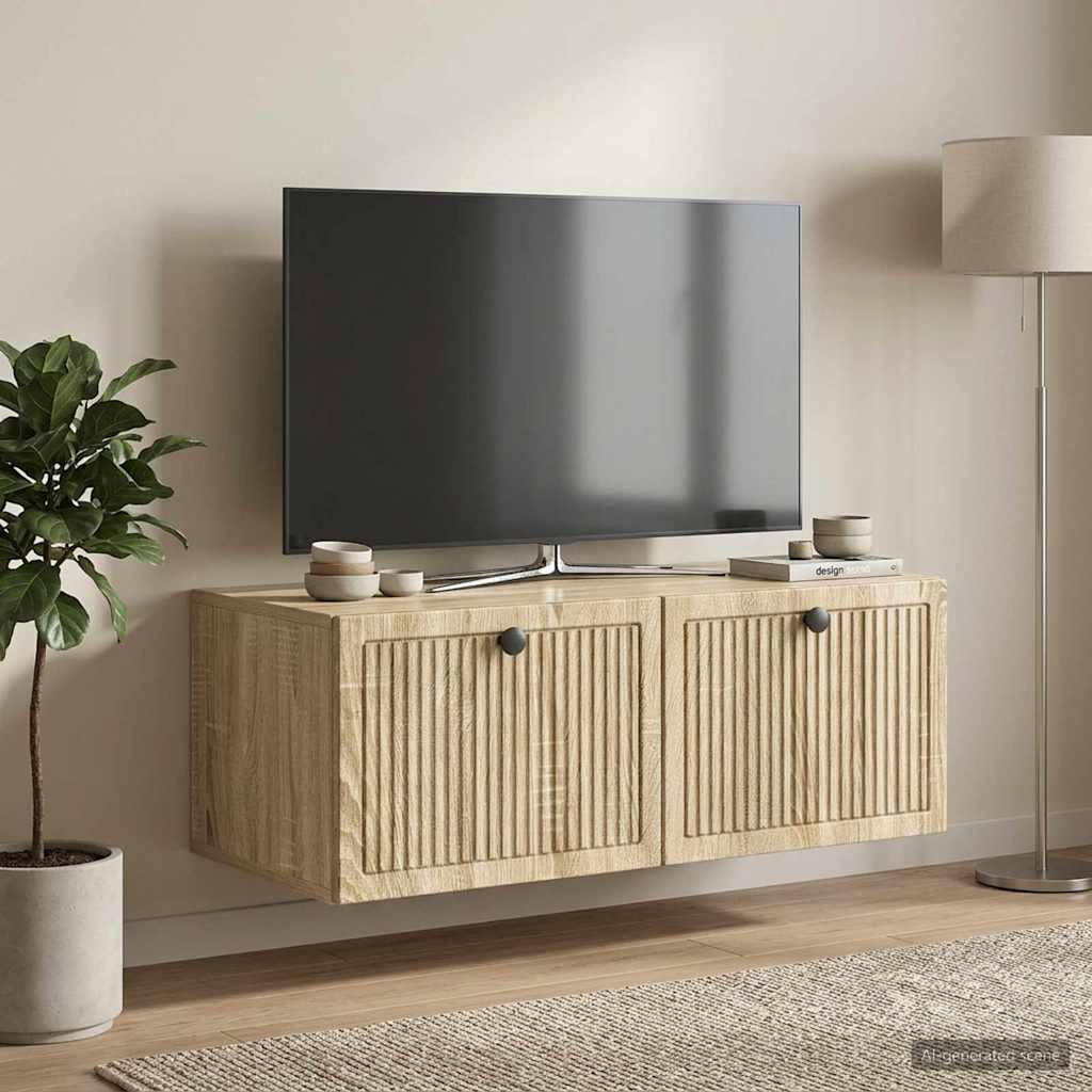 Mobile Porta TV da Muro Rovere Sonoma 78,5 x 41 x 30 cm