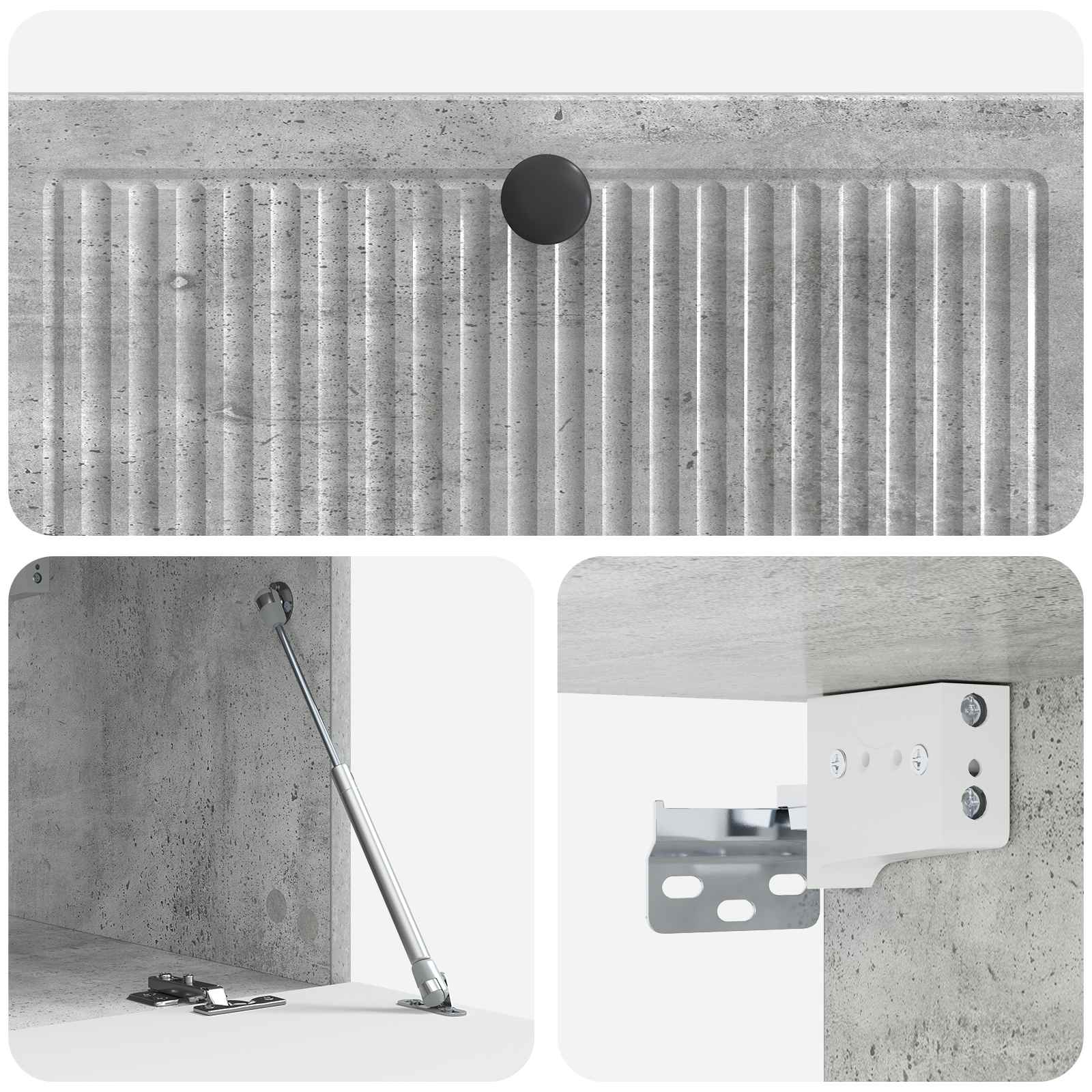 Mobile Porta TV da Muro Grigio Cemento 78,5 x 41 x 30 cm | homemem39