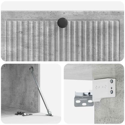 Mobile Porta TV da Muro Grigio Cemento 78,5 x 41 x 30 cm