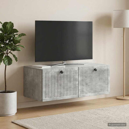 Mobile Porta TV da Muro Grigio Cemento 78,5 x 41 x 30 cm