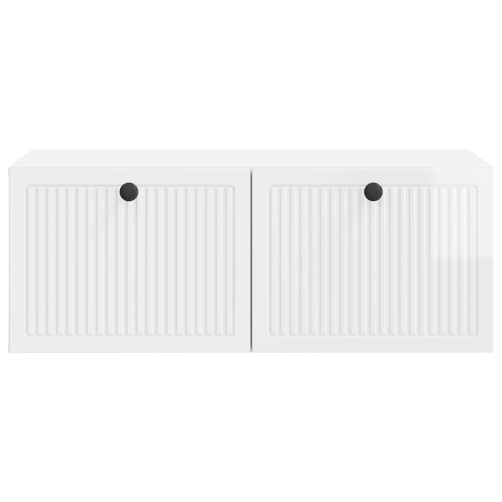 Mobile Porta TV da Muro Bianco Lucido 78,5 x 41 x 30 cm | homemem39