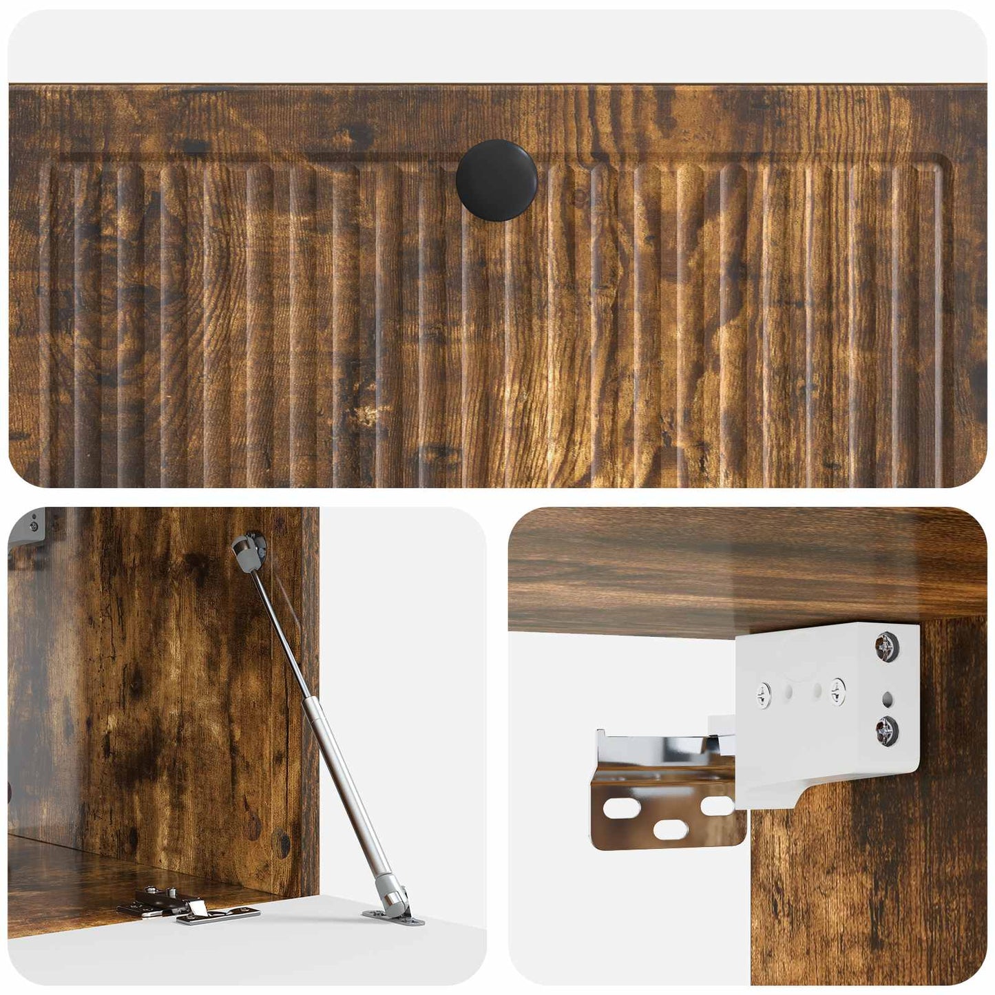 Mobile Porta TV da Muro Rovere Fumo 78,5 x 41 x 30 cm